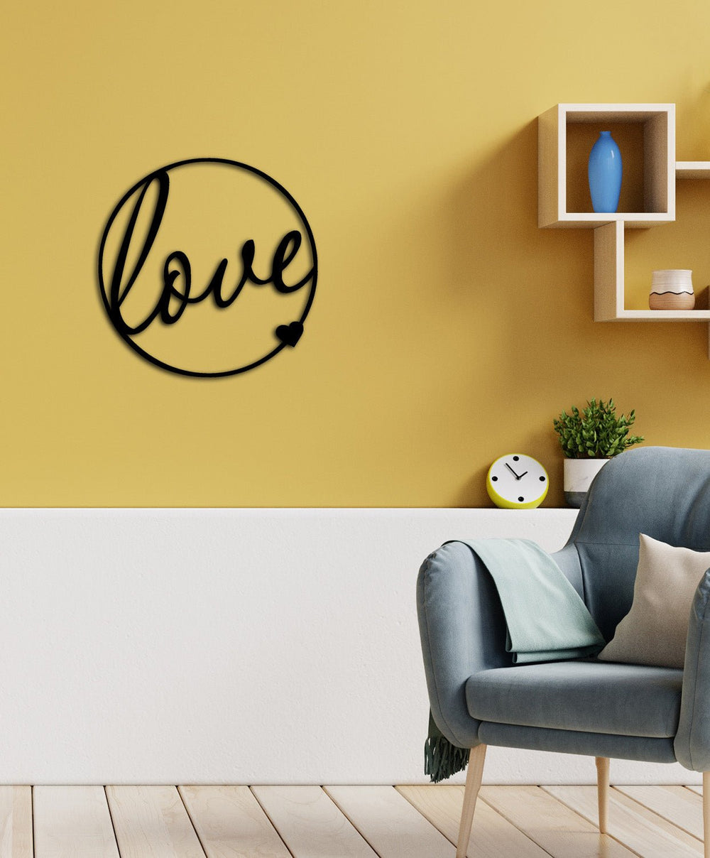 Yeni Ev Hediyesi İçin Modern LOVE Metal Tablo Tasarımı
