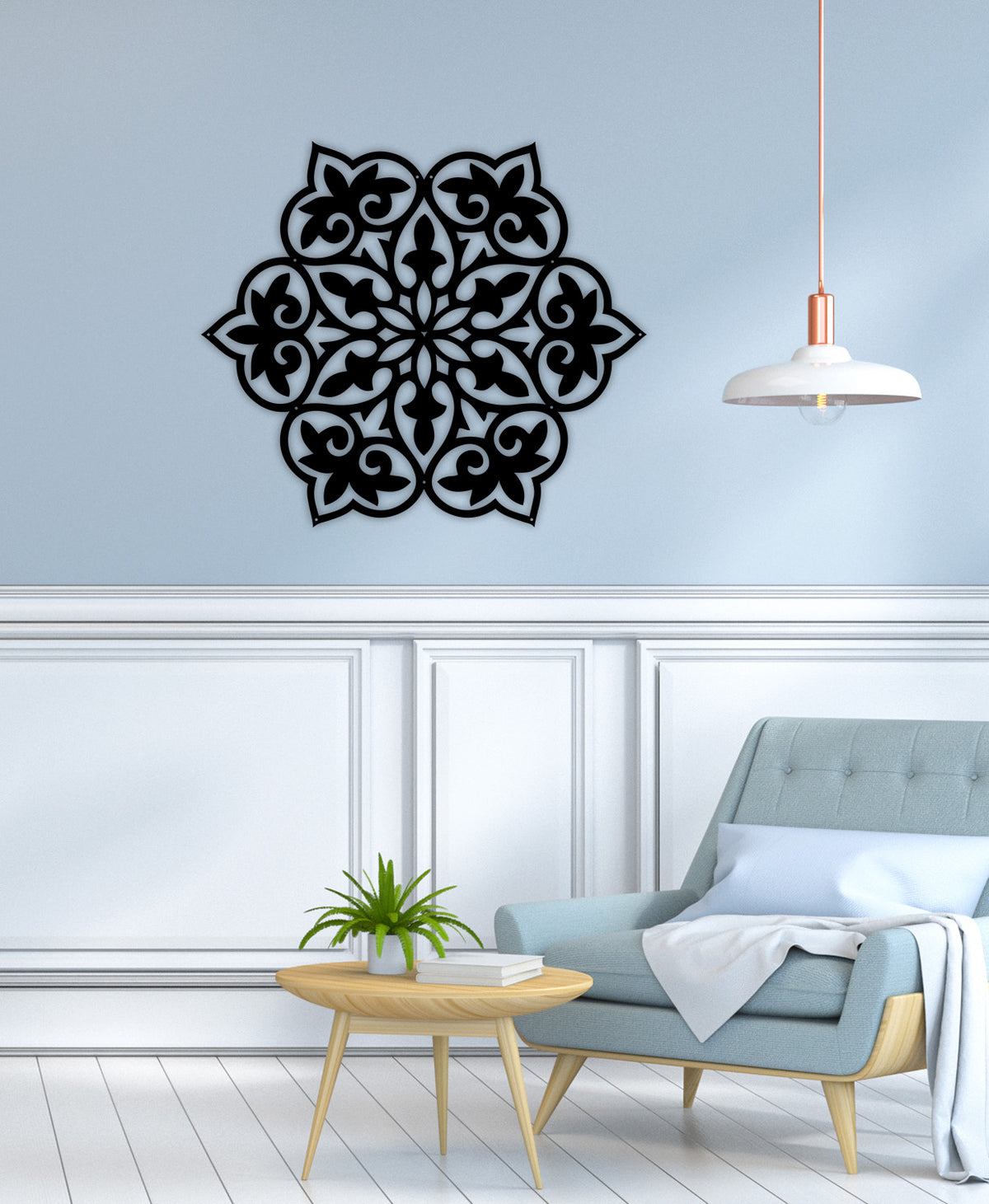 Yoga ve Meditasyon Odası İçin Spiritüel Mandala Metal Duvar Sanatı