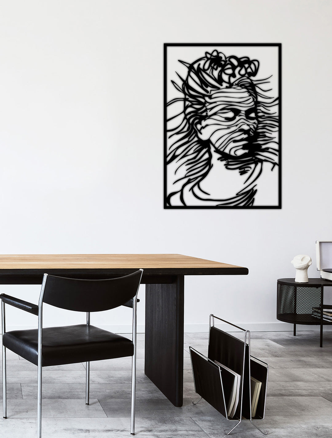 Yönetici Ofisleri İçin Güçlü Kadın Figürü Frida Kahlo Metal Duvar Tablosu