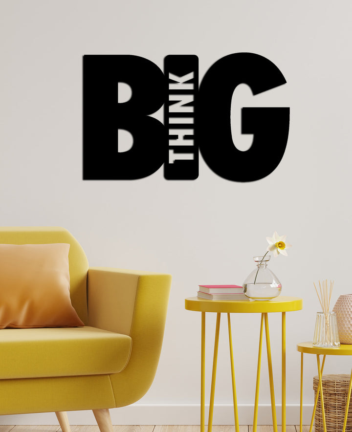 Yönetici Ofisi Dekorasyonu İçin Think Big Metal Pano