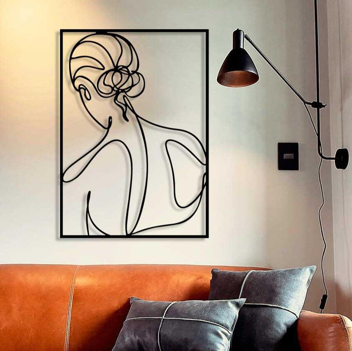 Zarafet Kadın Figürü Metal Duvar Tablosu - Modern Sanat Koleksiyonu - Artroya